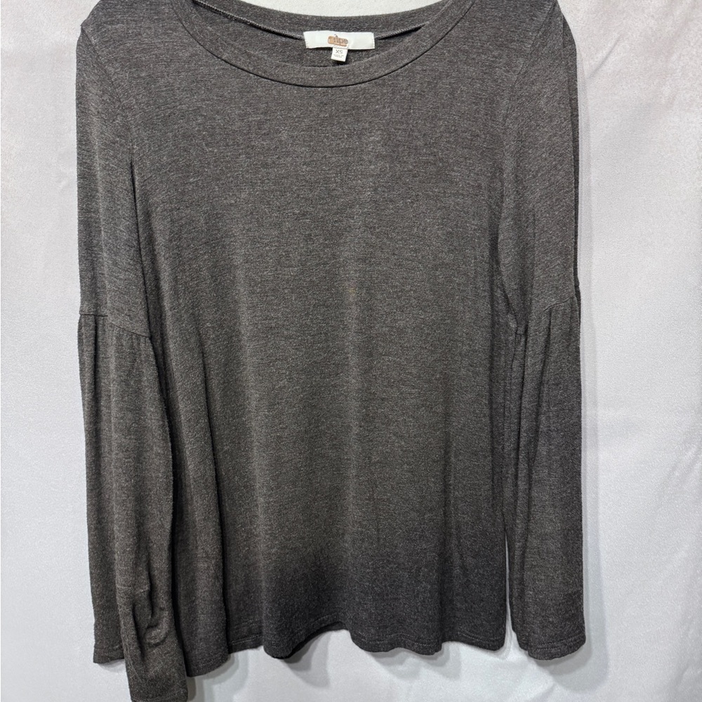 Ripe Maternity Top size XS Balloon Sleeve Grey